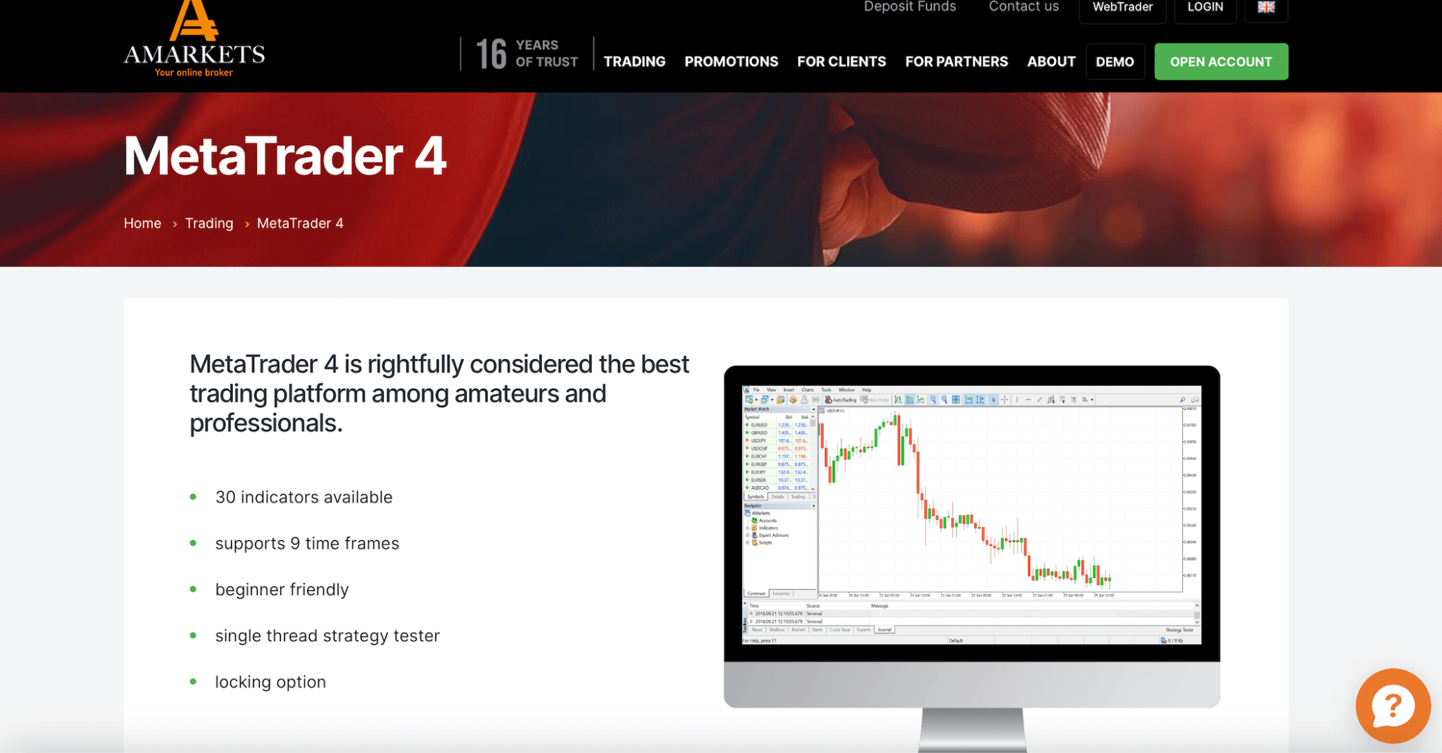 AMarkets review of trading platforms