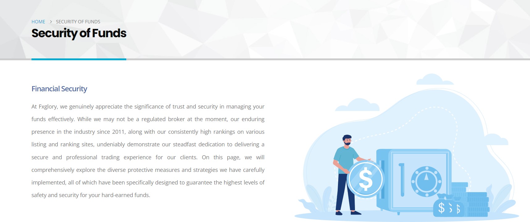 FXGlory: security of funds statement