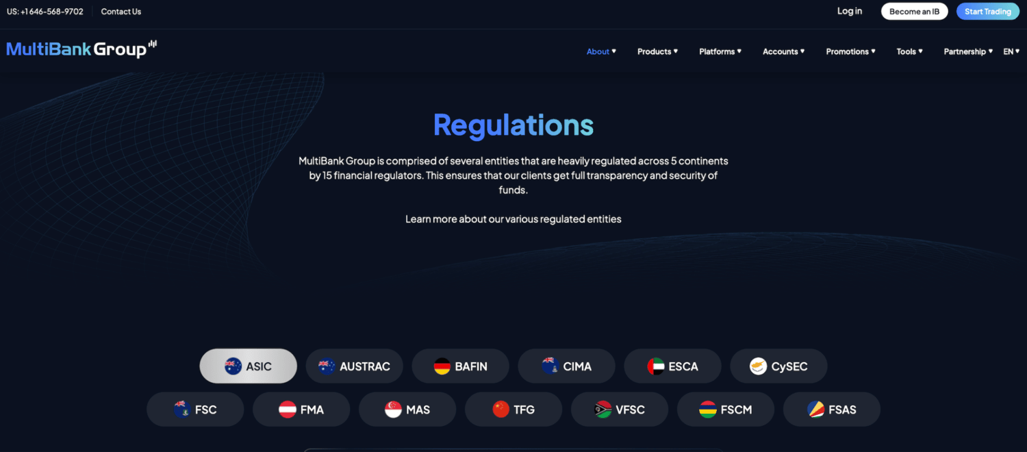 MultiBank Group’s regulatory licenses.